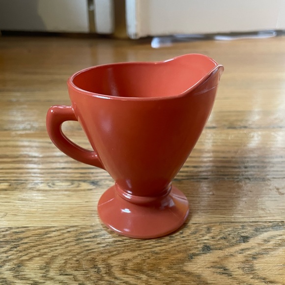 Other - Rusty Orange Creamer with Milk White Bottom